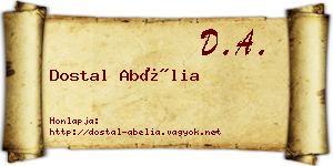 Dostal Abélia névjegykártya